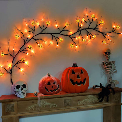 Rynx | Halloween LED Willow Key Light Cute Cartoon Bat Pumpkin Decoration For Indoor Outdoor Party Home Decor