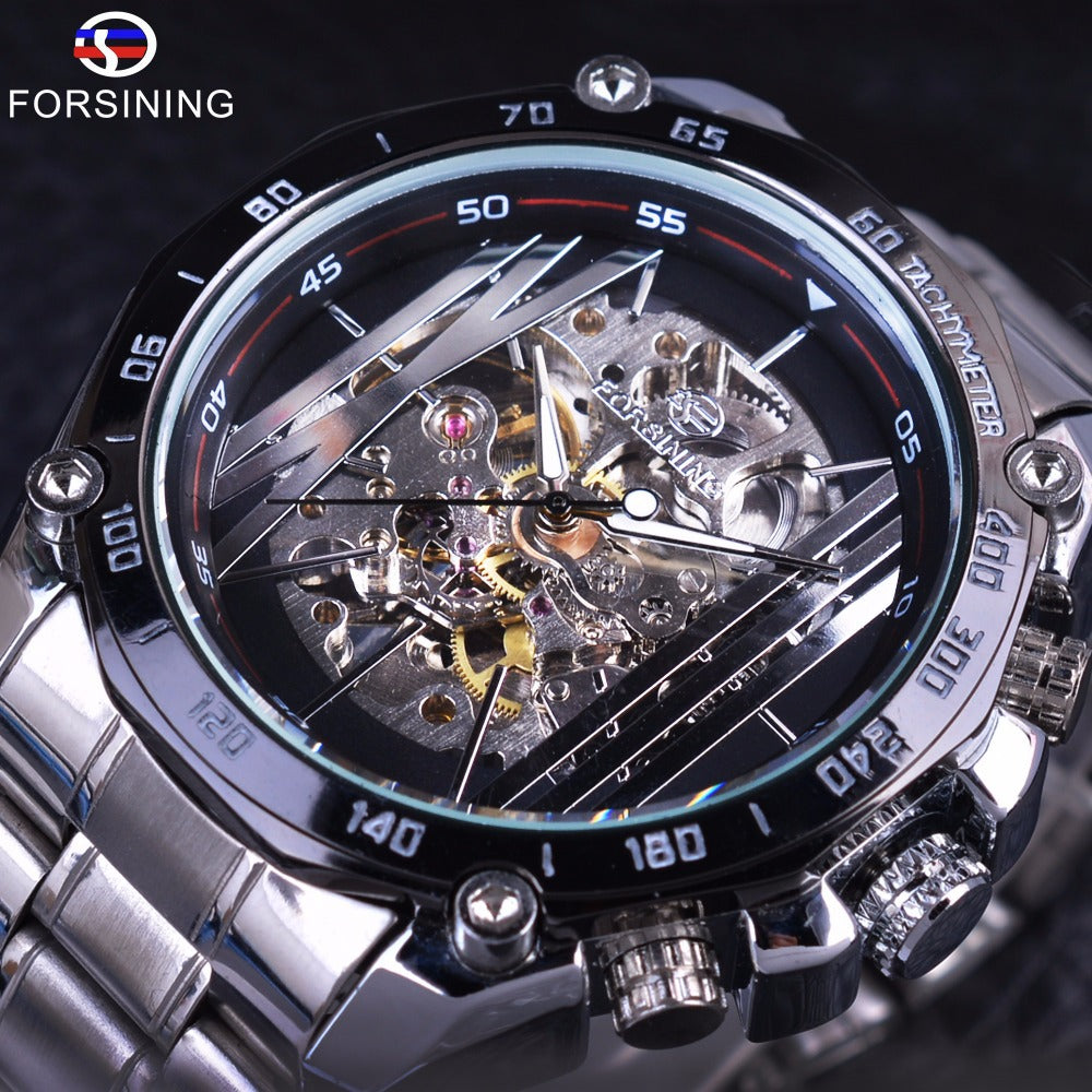 Rynx | European American style men's fashion casual hollow mechanical watch movement