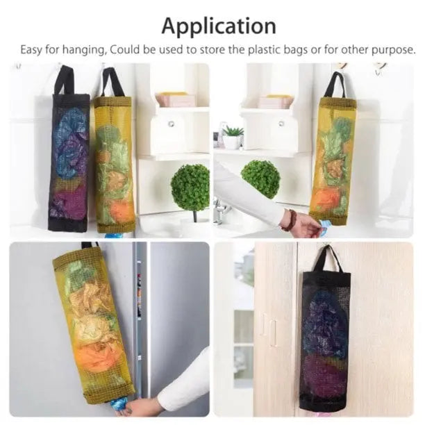 Rynx | Hanging Pocket Organizer – Breathable Mesh for Storing Kitchen Bags and Fruits/Veggies