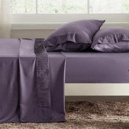 Rynx | 4 Piece Luxurious Microfiber Sheet Set – 14" Deep Pocket, Pinch Pleat Design, Shrink and Fade Resistant, Soft and Comfortable Bedding with Pillowcase, Flat and Fitted Sheets, All-Season Dorm Bedding
