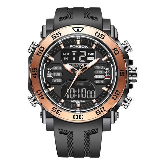 Rynx | Quartz Electronic Dual Display Watch Luminous Multifunction