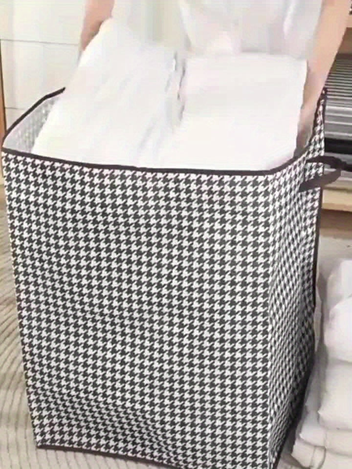Rynx | Foldable Houndstooth Storage Bins with Handles