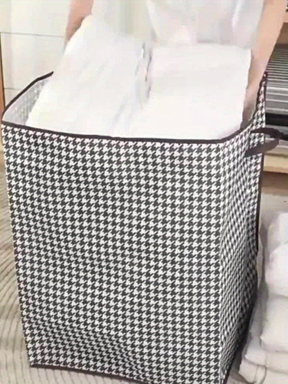Rynx | Foldable Houndstooth Storage Bins with Handles