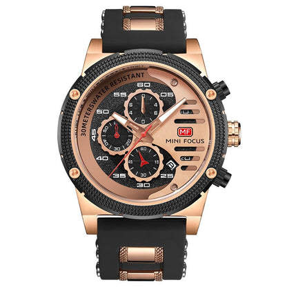 Rynx | Men's Multifunctional Waterproof Quartz Watch Luminous Sports Watch