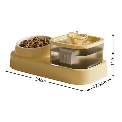 Rynx | 1L Automatic Cat Water Fountain & Food Bowl
