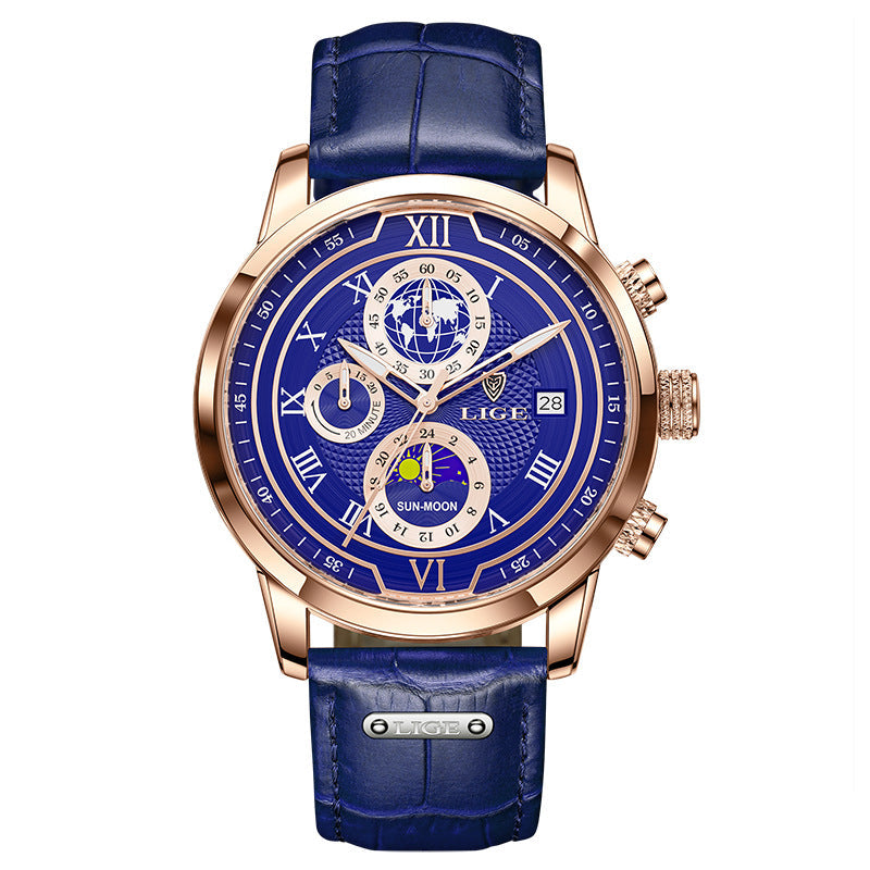 Rynx | Men's Quartz Watch Moon Phase Function