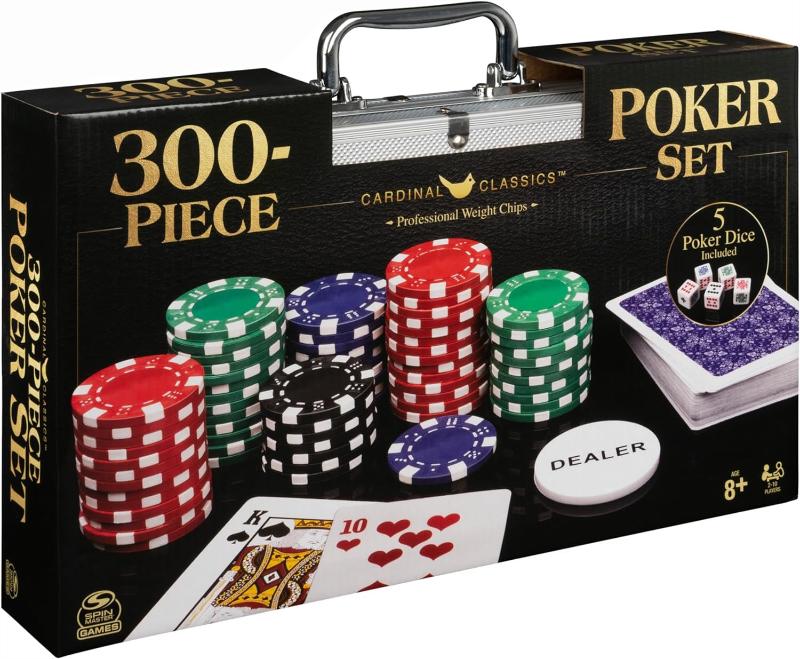 Rynx | 300-piece Poker Set with Aluminum Carry Case & Professional Weight Chips & Poker Dice