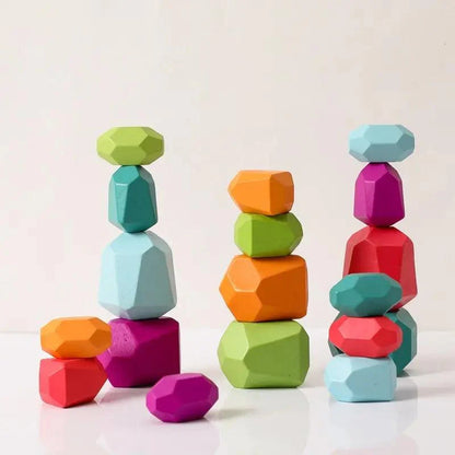Rynx | Colorful Wooden Building Blocks Set for Creative Learning and Logical Development