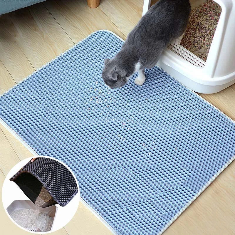 Rynx | Foldable Waterproof Cat Litter Mat – Double Layer EVA Litter Trap