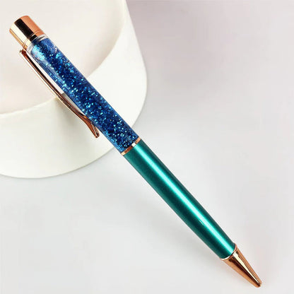 Rynx | 1Pc New Gold Foil Pens Metal Ballpoint Pens Office Birthday Gifts Ballpoint Pen Engraved Names Private Laser Customize Logo Pen