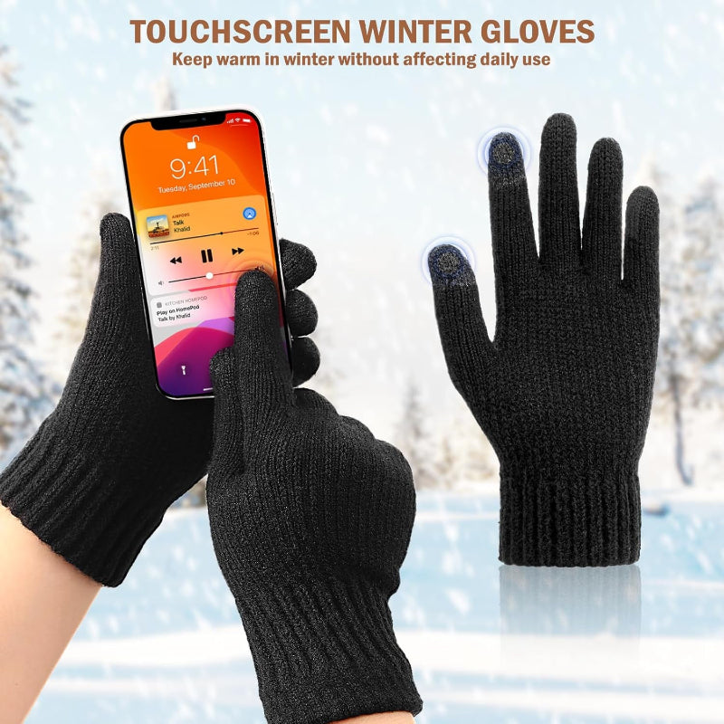 Rynx | Winter hat Beanie scarf gloves set with fleece lining for men and women