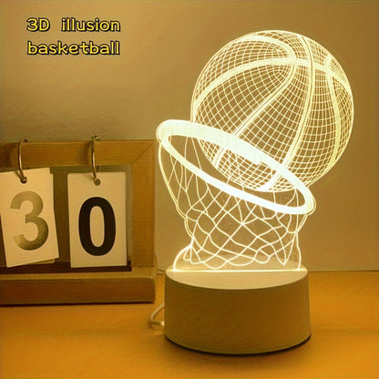 Rynx | Illusion Lamp - 3D Basketball USB Table Lamp with LED Decorative Lighting