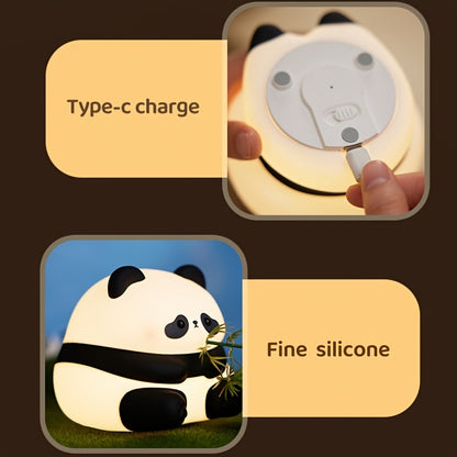 Rynx | PandaGlow - Cute Large Panda LED Night Light with Touch Control and Rechargeable Battery