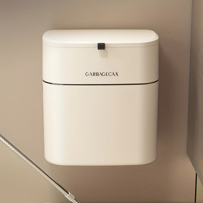 Rynx | Slimline Wall Mounted Trash Can – High-Capacity, Aesthetic Design with Lid, Space-Saving Garbage Can for Living Room, Toilet & Kitchen