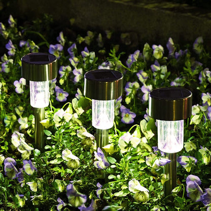 Rynx | Stainless Steel Outdoor Solar Light for Path - Waterproof, LED Landscape Lighting Solar Powered Lights Solar Garden Lights for Walkways Patio Garden
