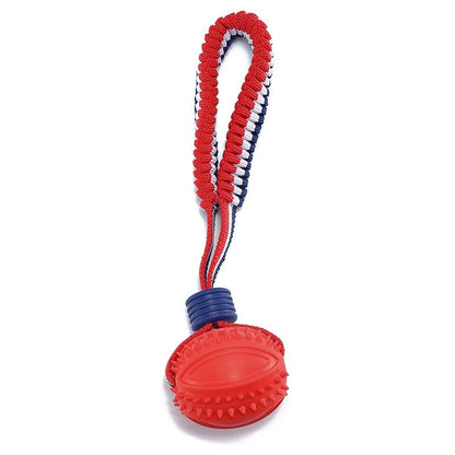 Rynx | Interactive dog toy ball with rope.