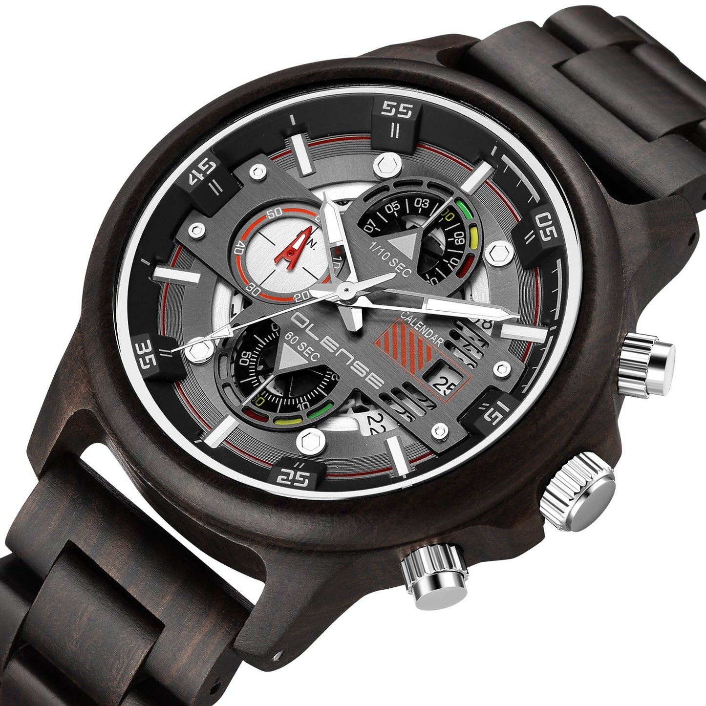 Rynx | Men's Wooden Watch Quartz Multifunctional Luminous