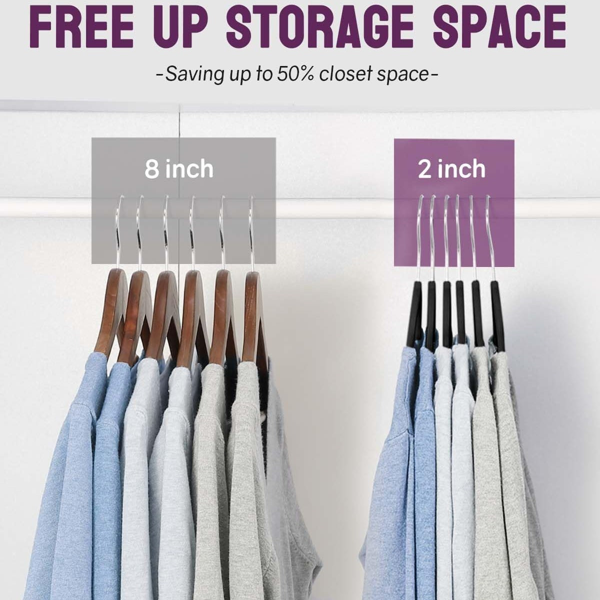Rynx | 20/30/60 Pack Velvet Hangers - Premium Non-Slip Felt Hangers with Sturdy Black/White Finish - Heavy Duty Coat and Suit Hangers with Space-Saving 360° Rotating Rose Gold/Galvanized Metal Hook