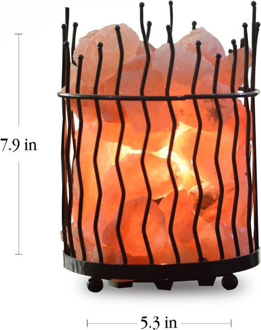 Rynx | Himalayan Salt Basket Lamp - Amber Glow
