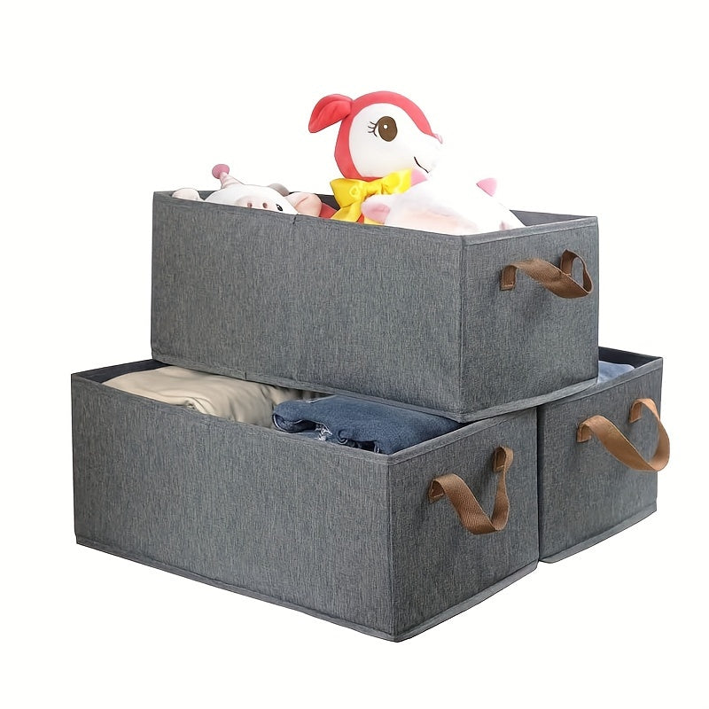 Rynx | Set with 3 Foldable Storage Baskets – Large Capacity with Sturdy Handles
