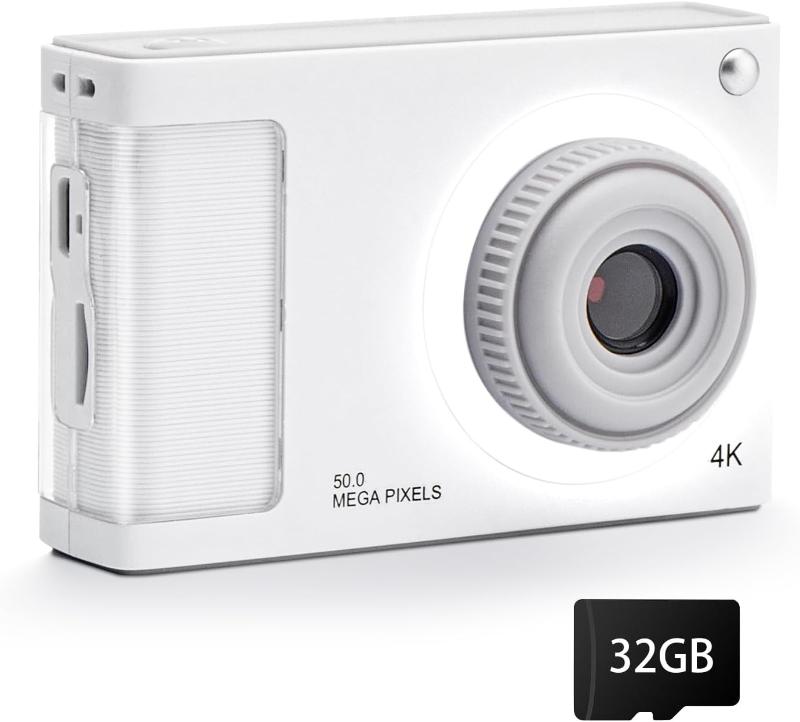 Rynx | 1080P Kids Camera with 32GB Card, 48MP 8X Zoom Digital Point-and-Shoot Camera