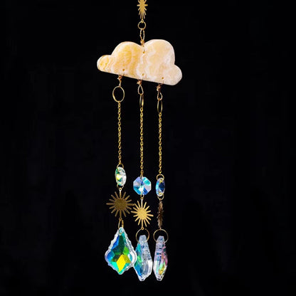 Rynx | Crystal Cloud Solar Collector Wind Chimes Christmas Pendant Hanging Chain