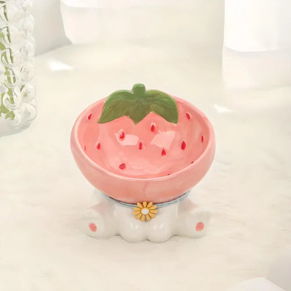 Rynx | High-Quality Cat Ceramic Bowl with Sloping Design for Easy Eating and Drinking