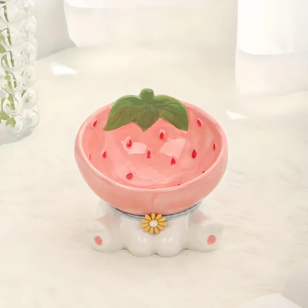 Rynx | Elevated Cat Ceramic Bowl with Tilted Design for Easy Eating and Drinking