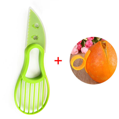 Rynx | 3 in 1 Avocado Slicer Shea Corer Butter Fruit Peeler Cutter Pulp Separator Plastic Knife Kitchen Appliances Vegetable Tools Kitchen Gadgets