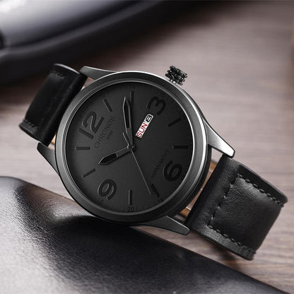 Rynx | Men's Waterproof Quartz Leather Watch