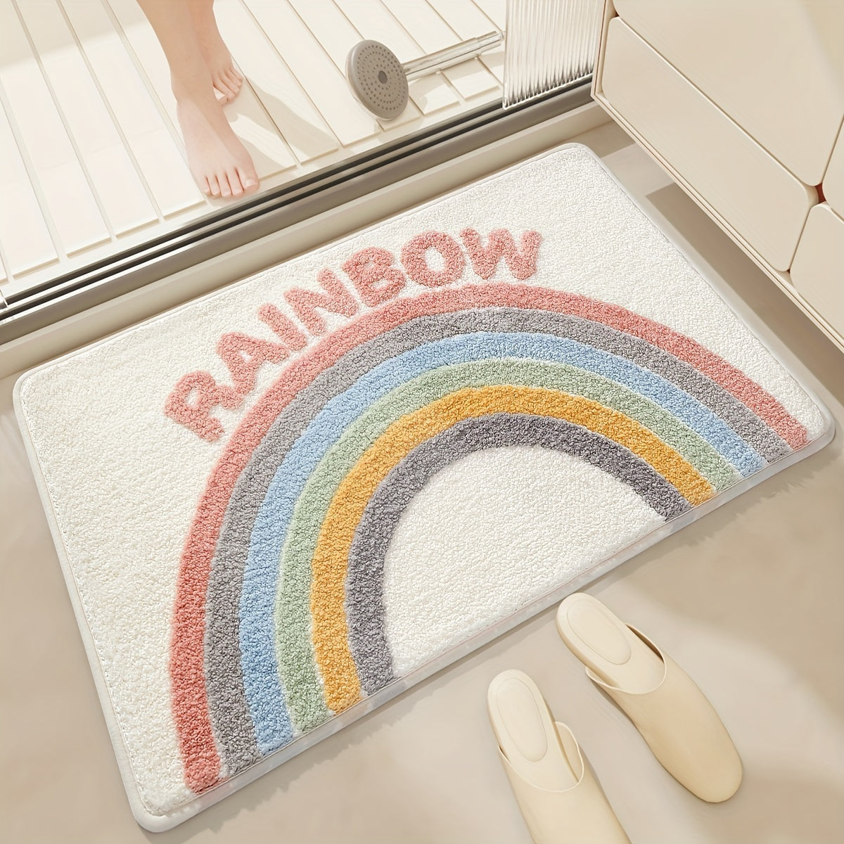 Rynx | Super absorbent non-slip bath mat for bathroom and toilet - Milo