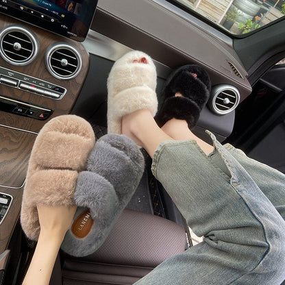 Rynx | Leisure Fleece-lined Platform Slippers