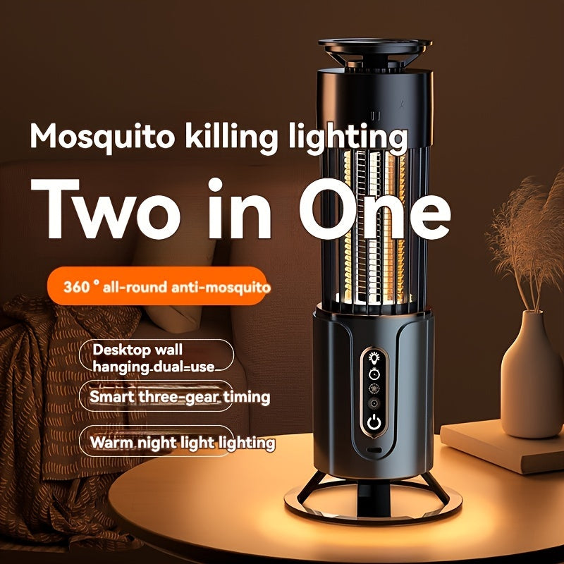 Rynx | Rechargeable Multi-Functional Mosquito Killer Lamp - USB Powered, Dual Light Colors, Indoor and Outdoor Bug Zapper for Home, Bedroom, Office, RV, Camping - Effective and Easy to Clean