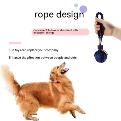 Rynx | Interactive dog toy ball with rope.