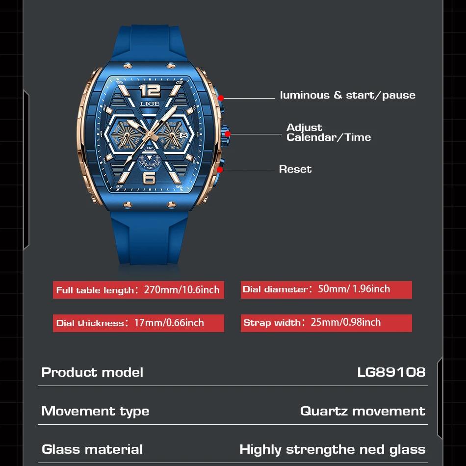 Rynx | Luxurious Square Waterproof Chronograph Watch