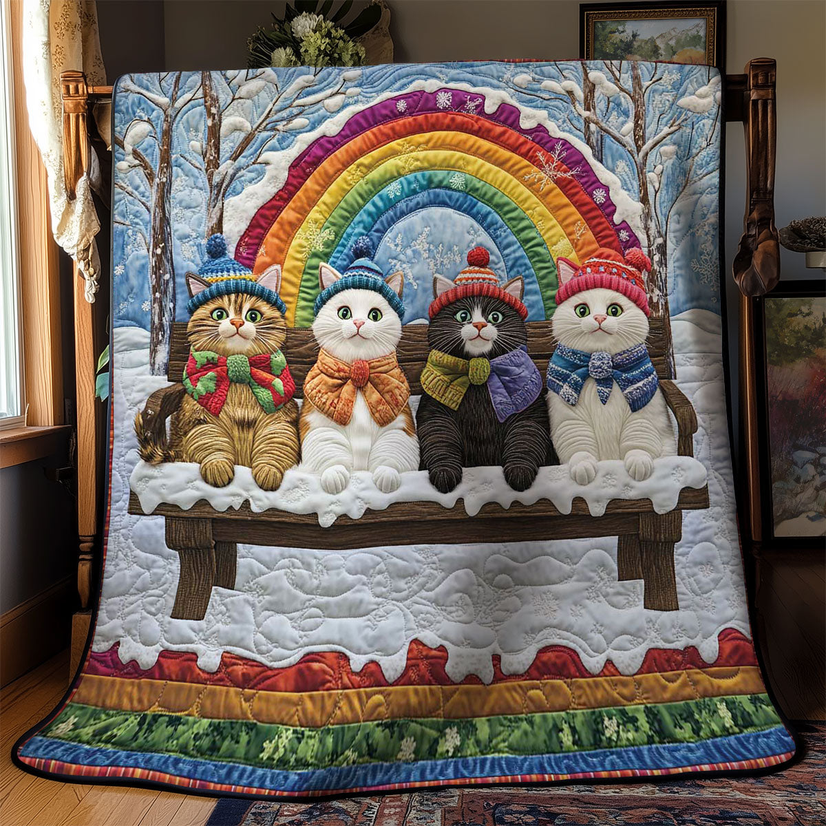 Rynx | Cats Under The Rainbow Quilt