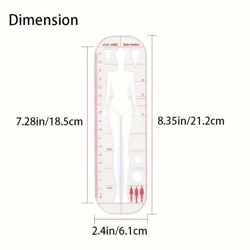 Rynx | Fashion Sketching Acrylic Ruler and Design Template for Tailoring Excellence