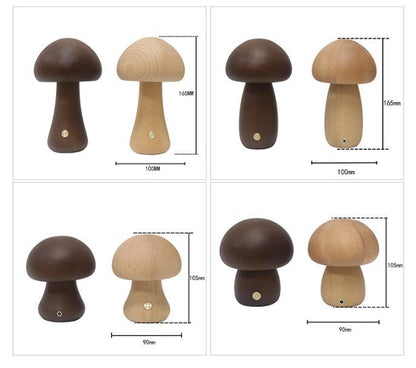 RYNX | Mushroom Table Lamp In Wood