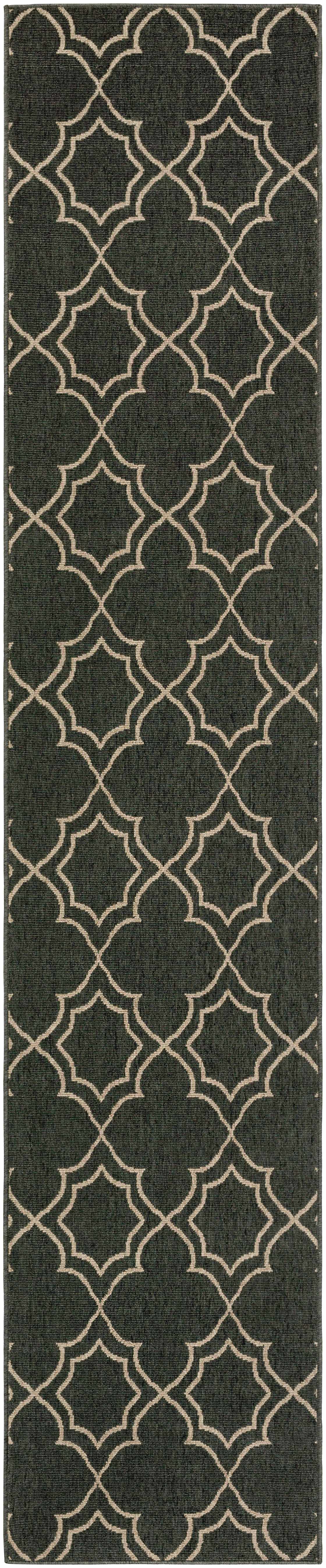 Rynx | Black modern farmhouse outdoor rug