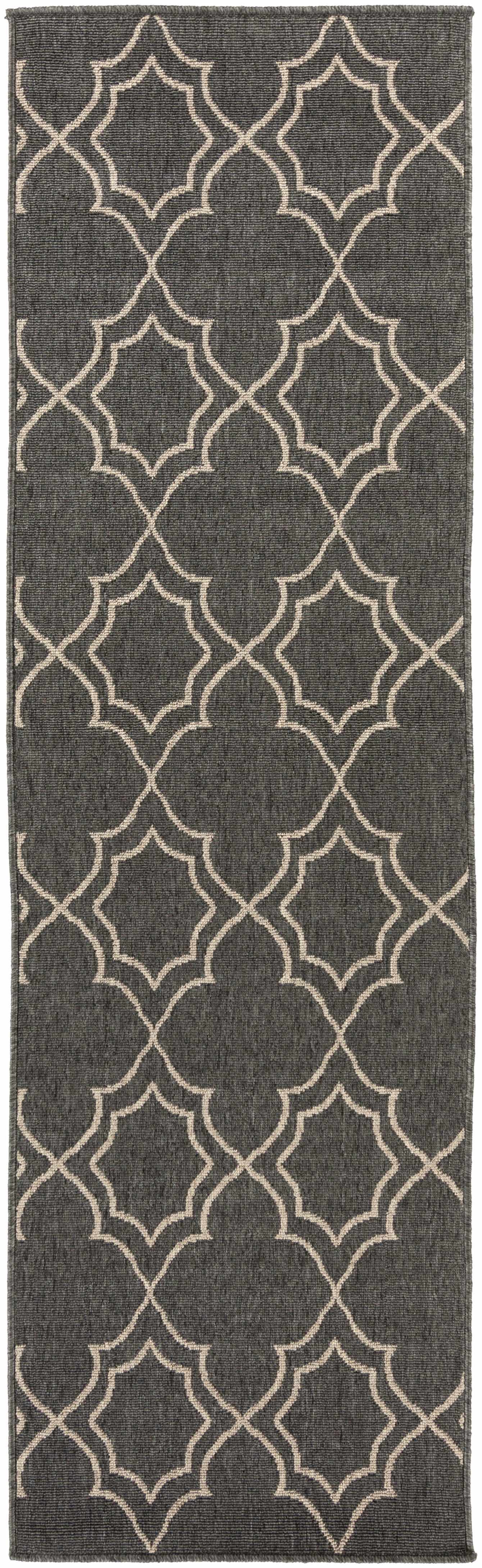 Rynx | Black modern farmhouse outdoor rug