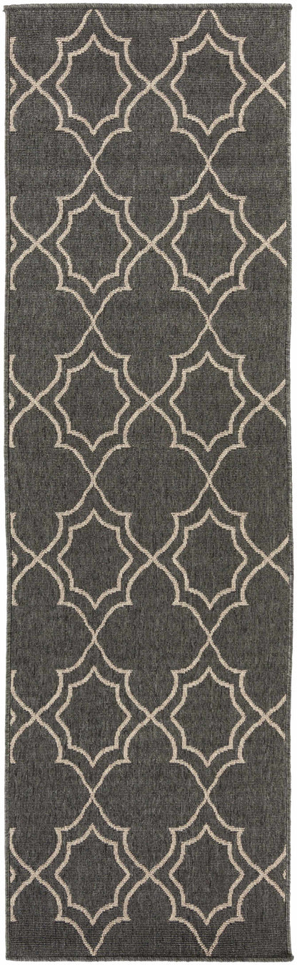 Rynx | Black modern farmhouse outdoor rug