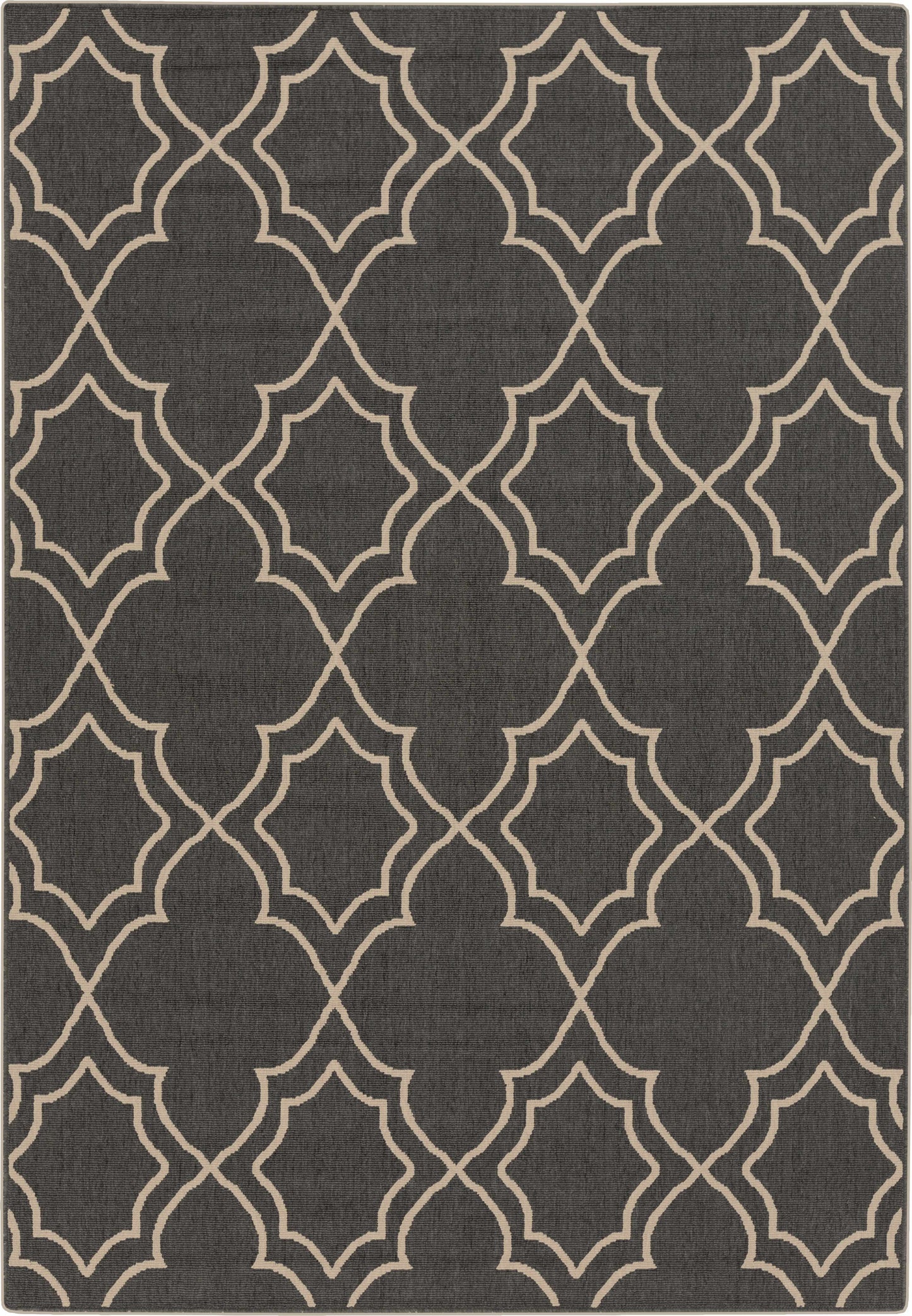 Rynx | Black modern farmhouse outdoor rug