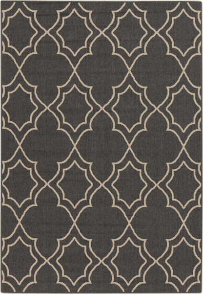 Rynx | Black modern farmhouse outdoor rug