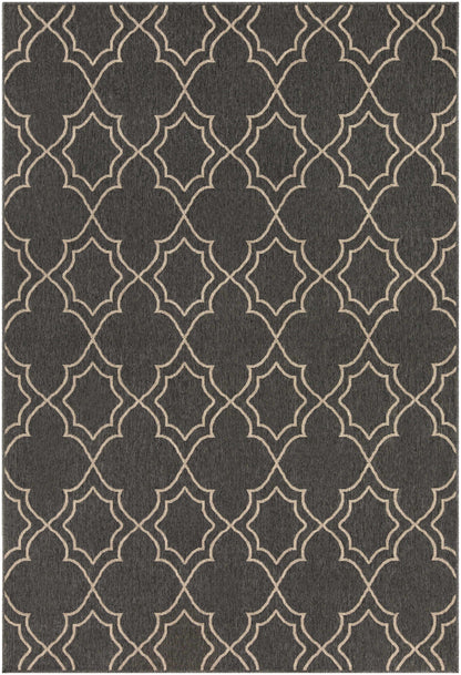 Rynx | Black modern farmhouse outdoor rug