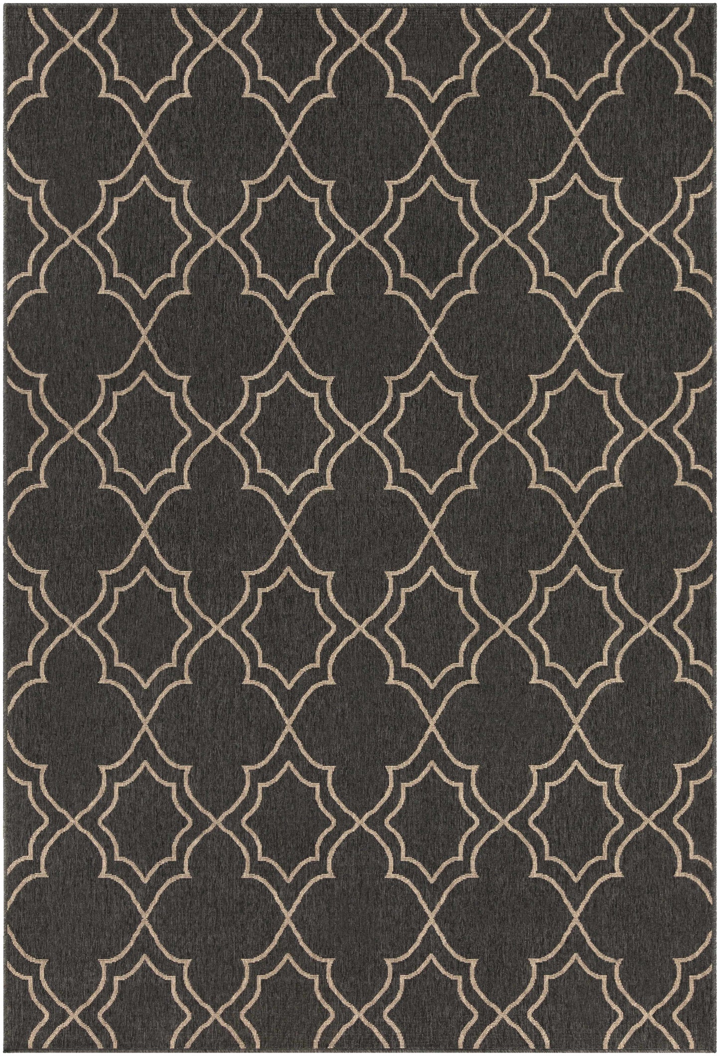 Rynx | Black modern farmhouse outdoor rug