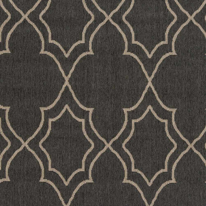 Rynx | Black modern farmhouse outdoor rug