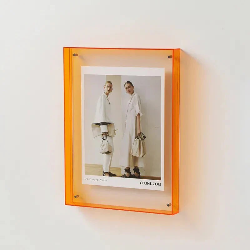 RYNX | Colored Transparent Acrylic Photo – Modern And Elegant Design Orange