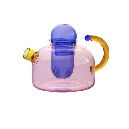 Rynx | Contrasting Color Translucent Kettle & Cups Set