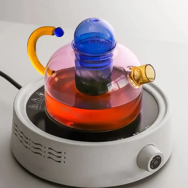 Rynx | Contrasting Color Translucent Kettle & Cups Set