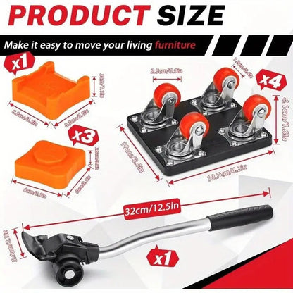 Rynx | Heavy Duty Furniture Lifter with Lever – Move Furniture Safely & Gently on the Floor